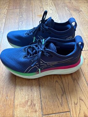 ASICS Gel-Nimbus 25 Navy with Mint & Pink Accents